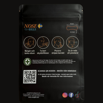 Nose Gills näsplåster som öppnar näsgångarna och förbättrar andningen under träning