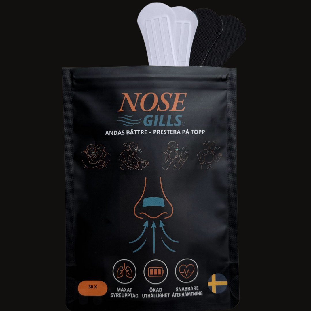 Sportanpassade näsremsor från Nose Gills för bättre syreupptag och ökad uthållighet