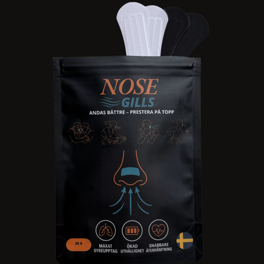 Sportanpassade näsremsor från Nose Gills för bättre syreupptag och ökad uthållighet